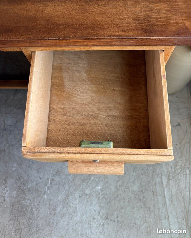Bureau demi-ministre en chêne (rénové) (image 11)