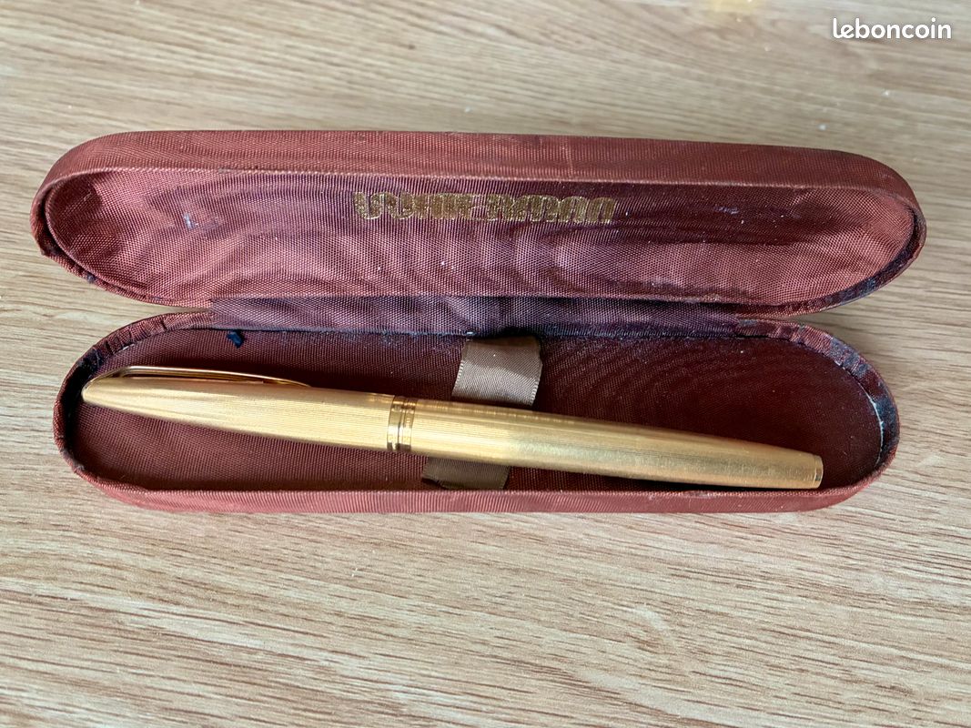 Stylo Plume Waterman CF Plaqué Or - Plume En Or 18 Carats - Occasion Avec écrin