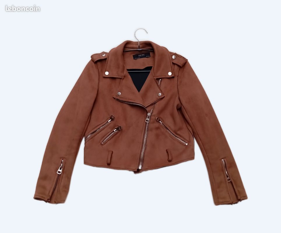 Blouson Daim Marron Femme Vetement En Daim Pour Femme Veste Courte