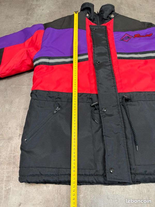 Manteau de ski-snowboard Durasuit racing vintage colorblock violet rouge taille S homme logo brodé (image 11)