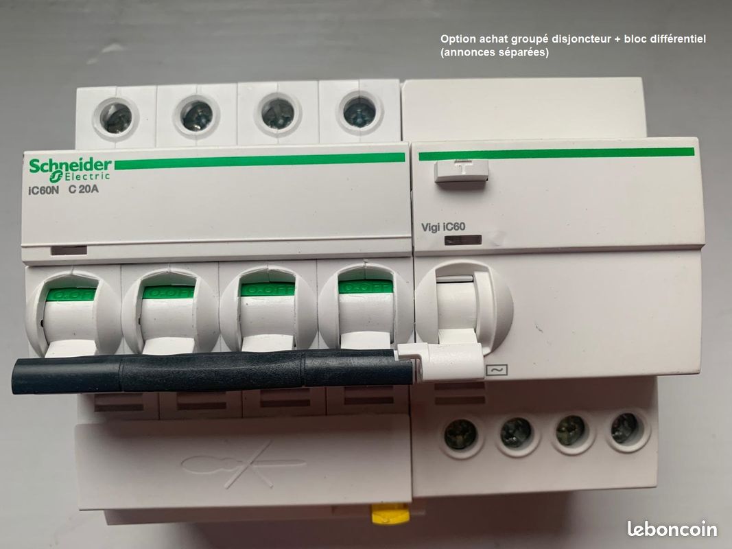 Disjoncteur Schneider Electric Acti9 IC60N 4P 20A Courbe C - A9F77420 Protection Électrique Fiable