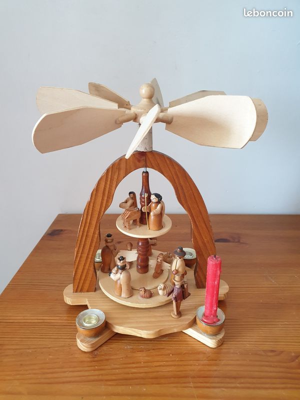 Nativité noël en bois naturel - Séraphin Créations
