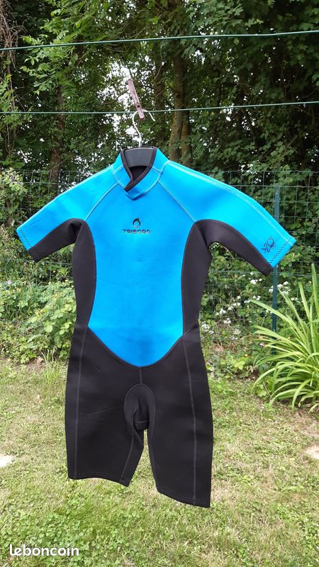 Shorty-combinaison Tribord Pour Fille 6 Ans - Noir Et Rose - état Excellent