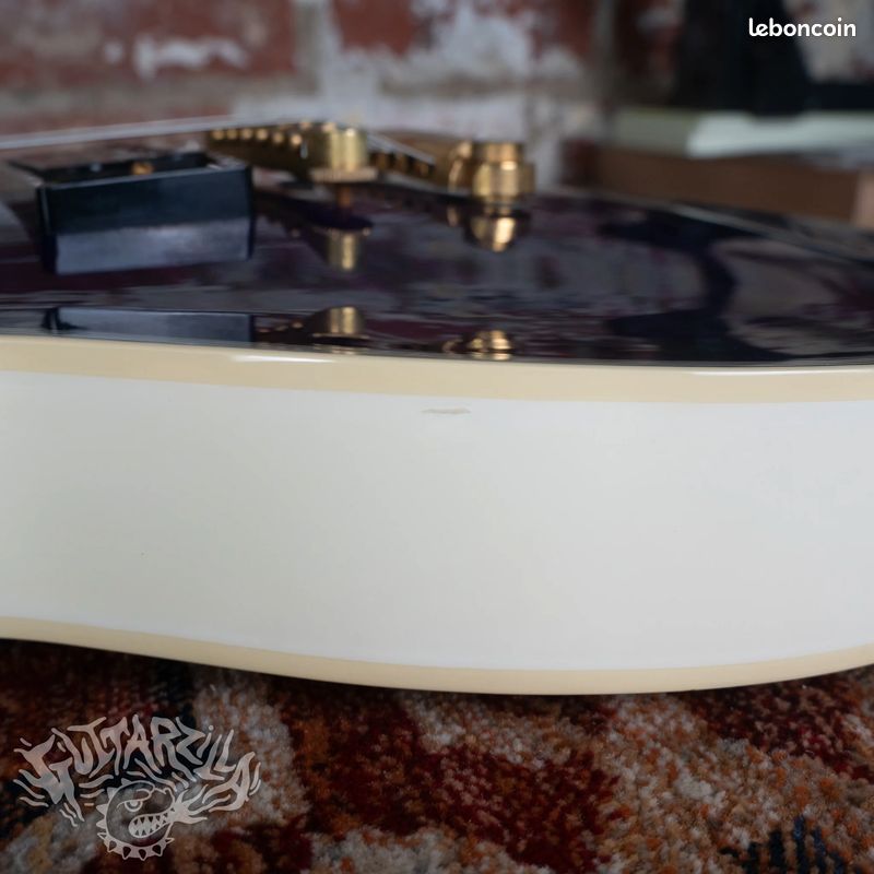 Guitare électrique Edwards LP CD/QM Purple/White Custom MIJ (image 9)