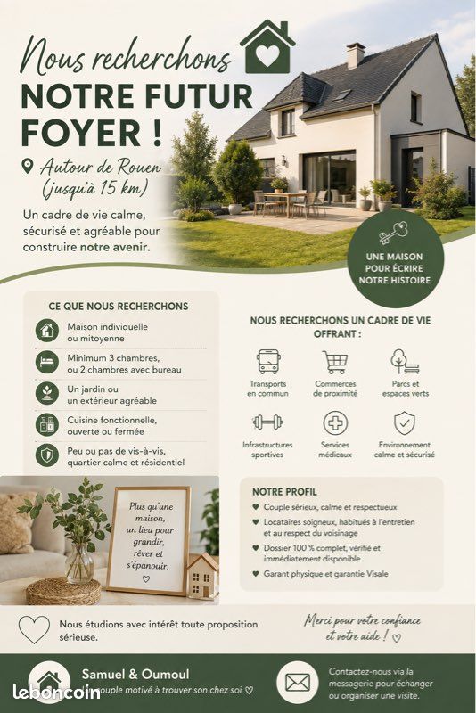 Maison 4 pièces 80 m² · à Saint-Étienne-du-Rouvray · 80 m² · 1 000 €