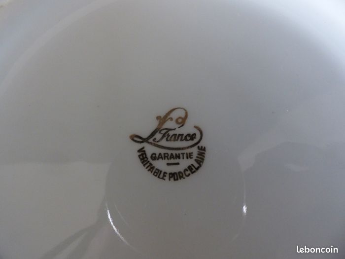 Saladier en porcelaine France de couleur blanche motif décor doré – pas de félure (image 6)