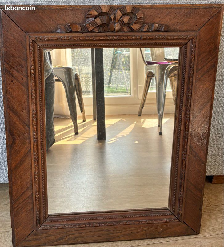Miroir ancien en bois années 30 (image 2)