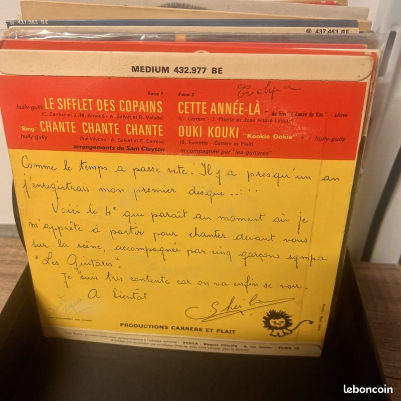 Sheila - Le Sifflet Des Copains - Vinyl 45 t (image 2)
