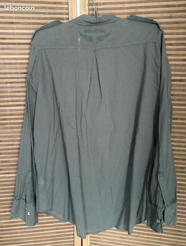 Chemise Zadig & Voltaire Tevor kaki vert de gris TM (image 2)