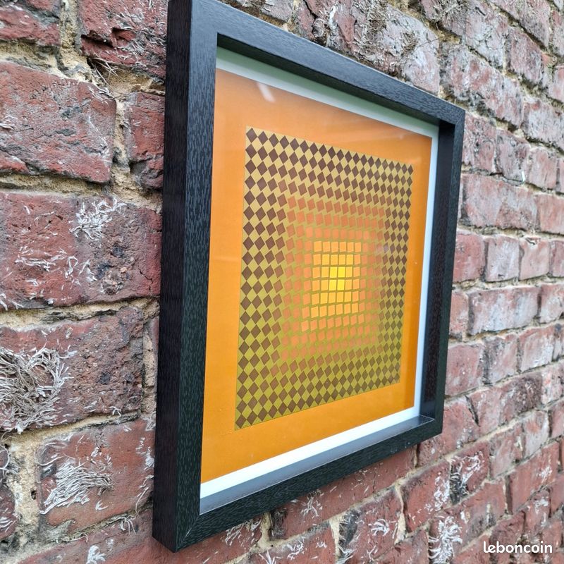 Héliogravure de Victor Vasarely Art Optique XXème (image 2)