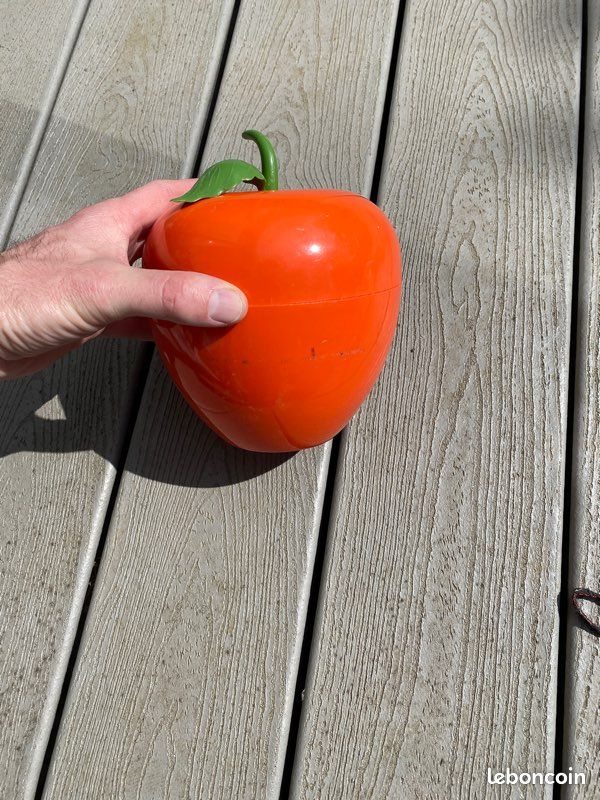 Seau à glace tomate en métal argenté Thermid