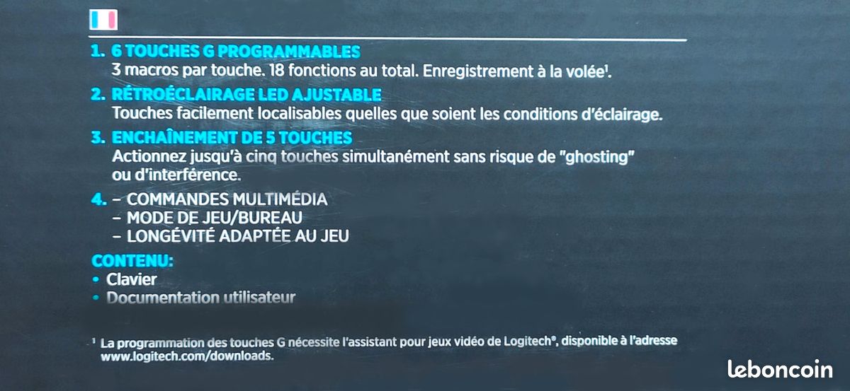 Clavier Logitech G105 (image 3)