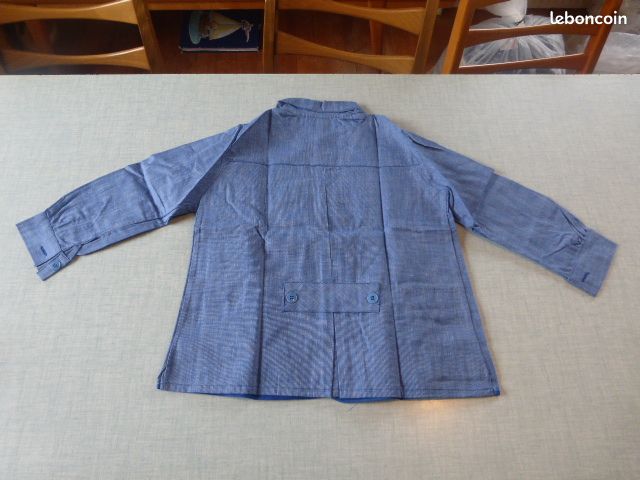 Rare Chemisier Jean épais Années 70 | Neuf 7 Ans | Made in France (image 4)