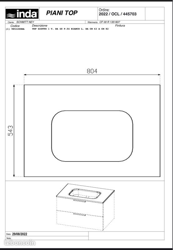Plan vasque Inda Giotto (image 7)