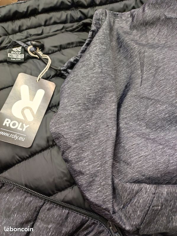 Doudoune Matelassée Homme Gris Moucheté Roly Taille XL Vêtements