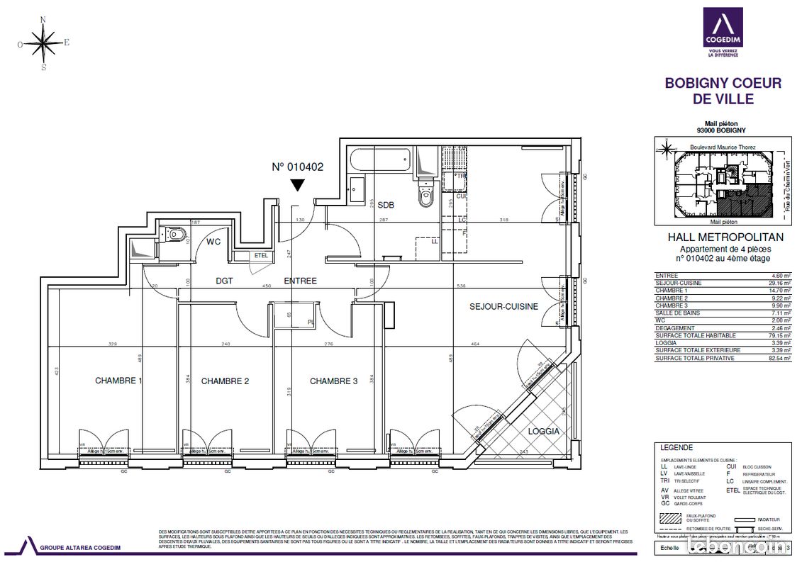 Appartement 4 pièces 79 m² · à Bobigny · 79 m² · 1 386 €