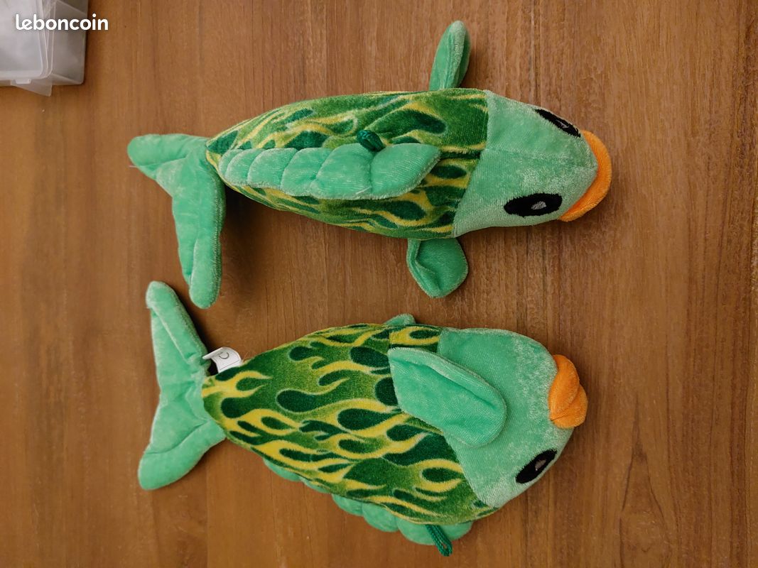 Peluches poissons verts (image 1)