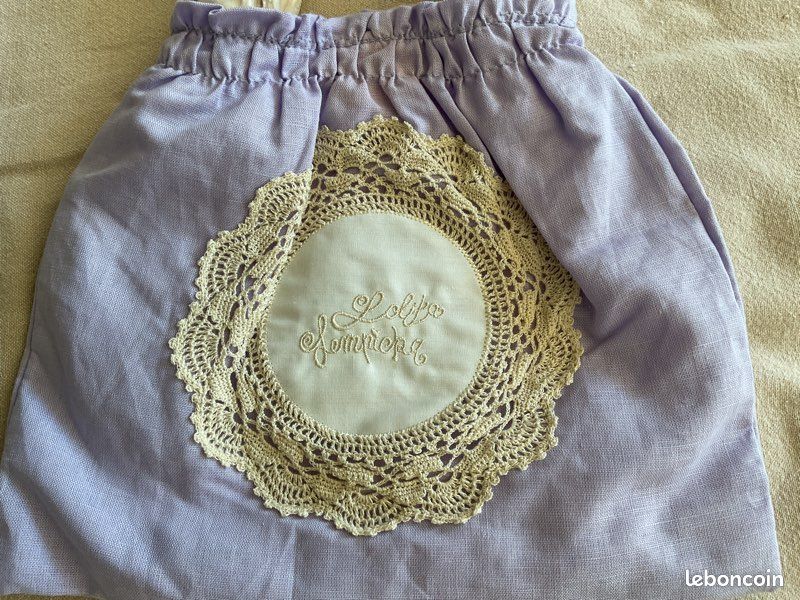Petit Sac à Main En Toile Lolita Lempicka - Couleur Blanc Cassé, Style Porté Main