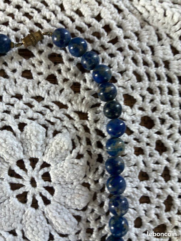 2 coller en pierre naturel malachite et lapidus azur (image 6)