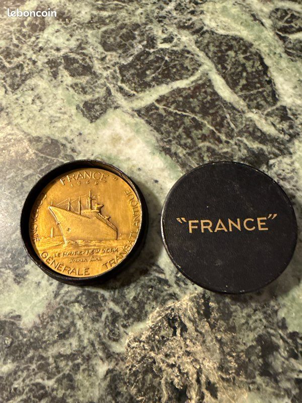 Médaille Paquebot France 1969 Par Gondard - Acier - Bon état