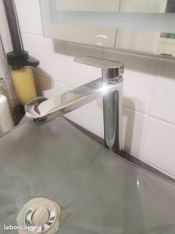 Vasque en verre sablé 40x50 (image 7)