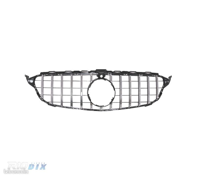 Calandre mercedes w205 14-18 look amg gt noir chromé 5gj5 (image 2)