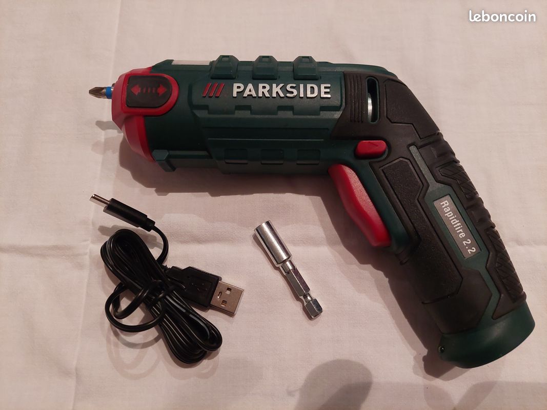 Visseuse Devisseuse Parkside tourne vis sans fil multi-embouts * Etat neuve, 14 embouts, chargeur (image 1)