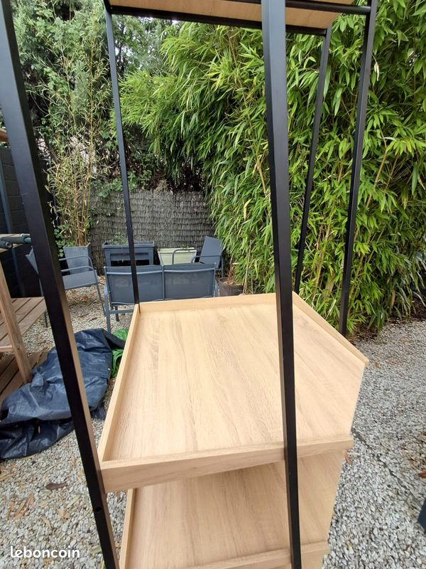 Étagère et penderie d'angle alinea neuve collection Henry bois et métal (image 2)