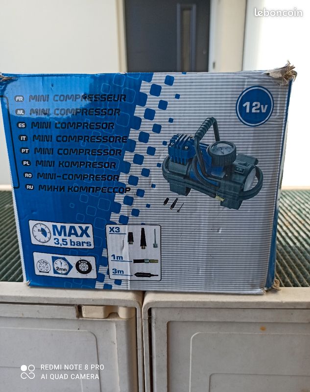 Mini compresseur d'air-Mini compresseur d'air portable 12V (image 1)