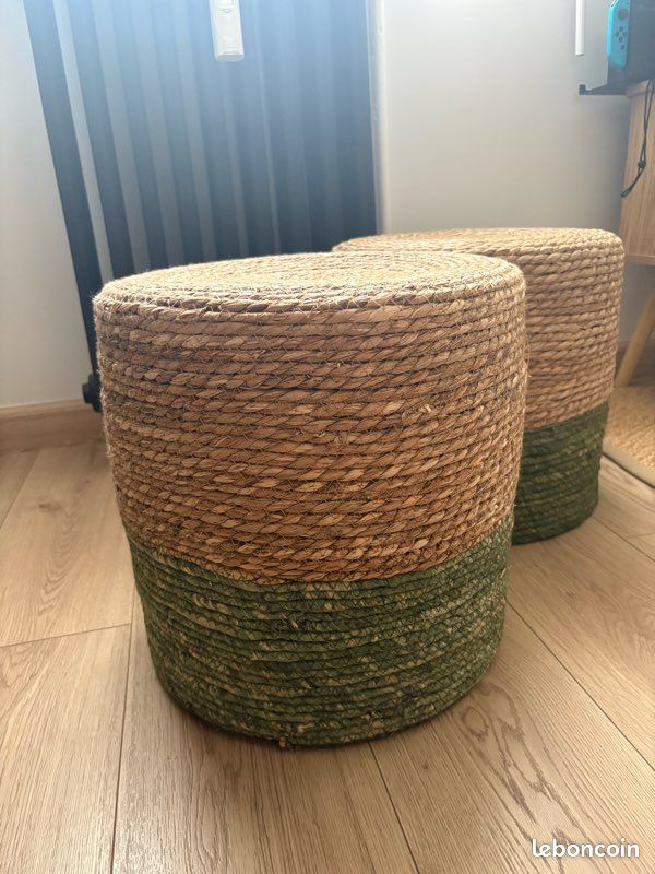 2 Poufs en osier (image 3)