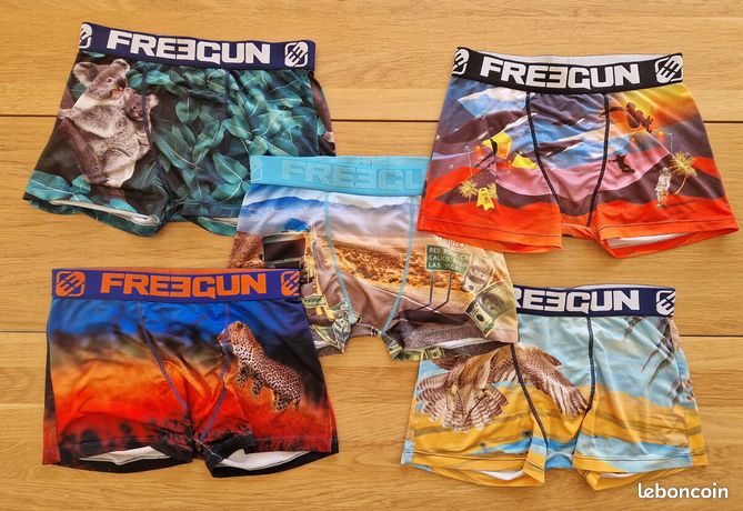 Boxer Freegun Noir Enfant 8/10 Ans Neuf Avec étiquettes