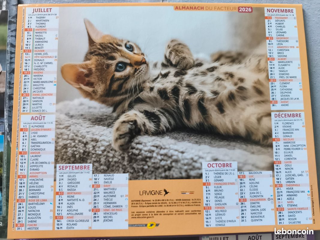 Calendriers Oberthur 2026 (image 6)