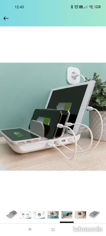 Station de charge dymond 4 chargeurs a fil et 1 chargeur à induction (image 1)