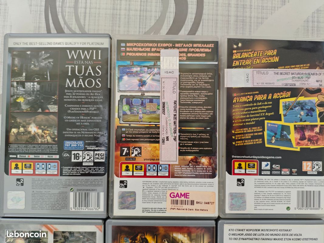 Lot De 11 Jeux UMD Pour Sony PSP – Dont Metal Gear Ac!d (Bon État, Occasion)