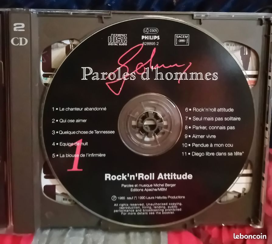 Double album cd Johnny Hallyday " Paroles d'hommes " (image 3)