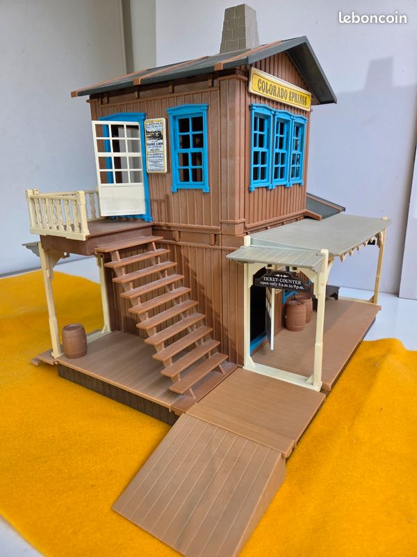 Playmobil Vintage 3770 Gare Colorado Springs – 1992, Avec Boîte, Excellent état