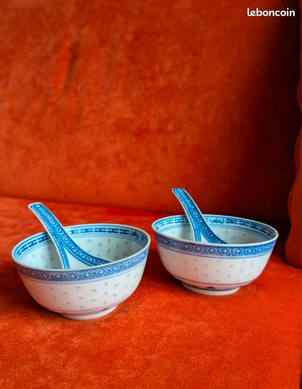 Deux bols et deux cuillères Chine (image 1)