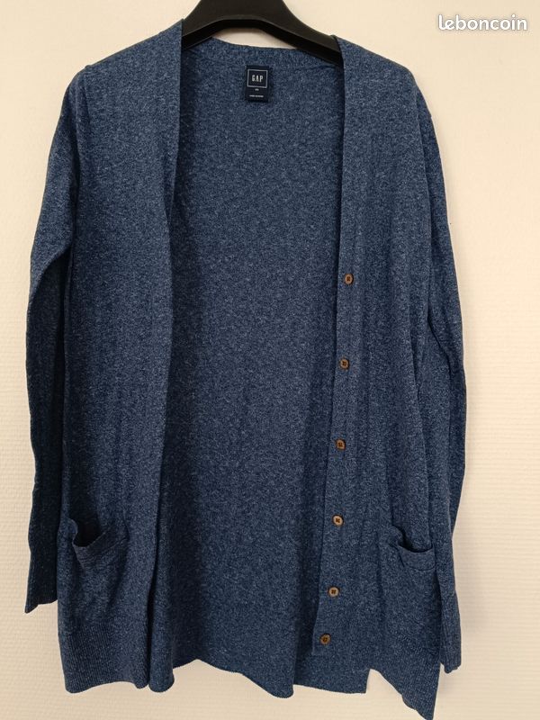 Gilet (veste) Femme Gap à Carreaux - Taille L - Gris - Occasion En Très Bon état