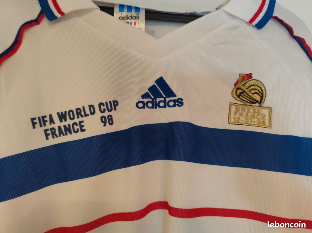 Maillot France 98 Coupe Du Monde - Rare - Taille XL - Blanc - Très Bon état