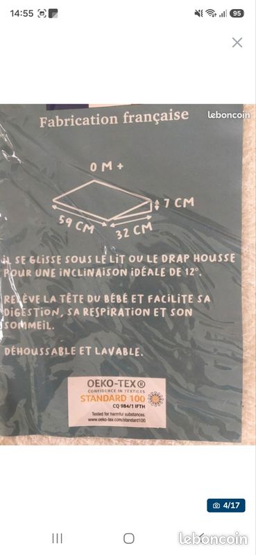 Plan incliné 12 degrés pour lit bébé Babycalin Neuf (image 4)