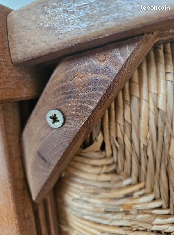 Lot de 6 Chaises Rustiques en Bois Massif Estampillées et Assise Paille Tressée Main Style Campagne Chic Provençal Traditionnel Idéal Cuisine et Salle à Manger Chaises d'Artisan Ébéniste Qualité (image 2)