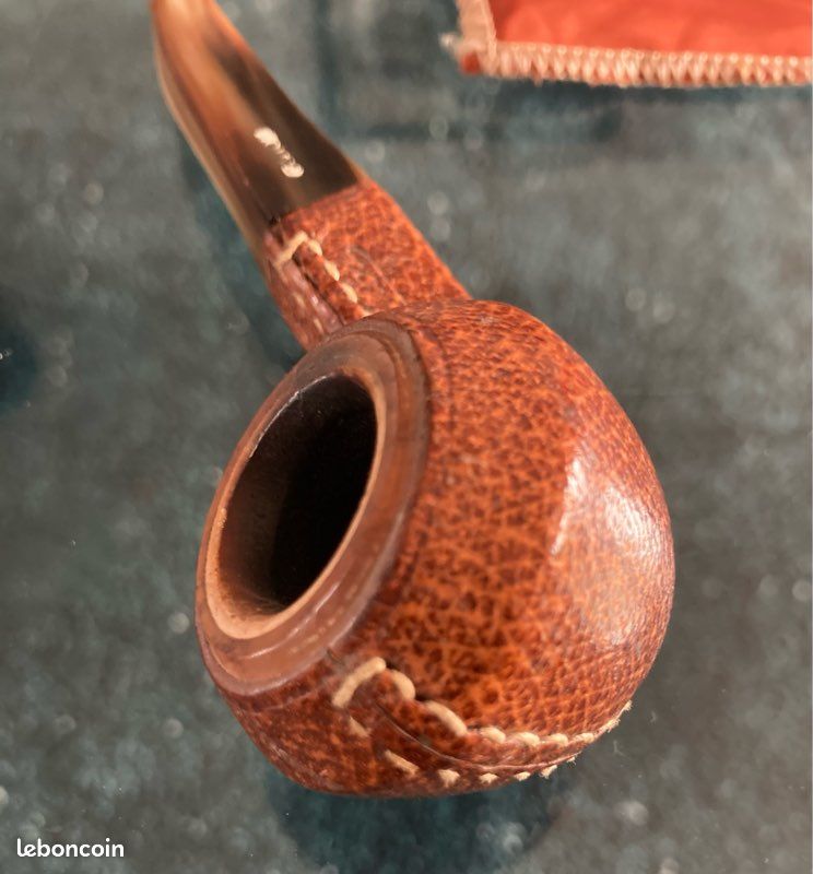 Pipe courbe gainée de cuir Paul Viou (image 5)