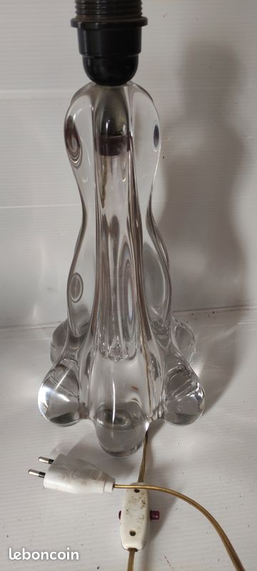 VASE EN CRISTAL Signé DAUM FRANCE Grand Modèle 33 cm Série Cratère Vers