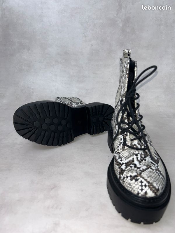 Pimkie Bottine Plateforme Noir Bottines à Plateforme Motif