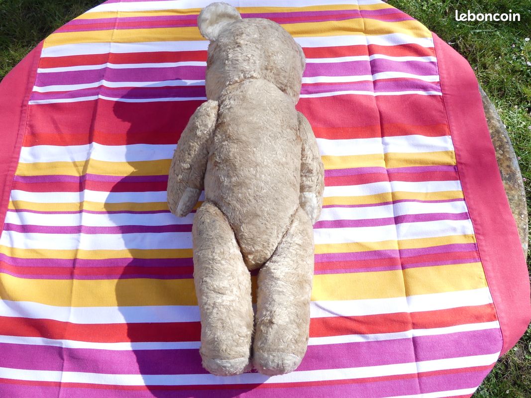 Ancien ours en peluche de collection ours d'artiste 58 cm