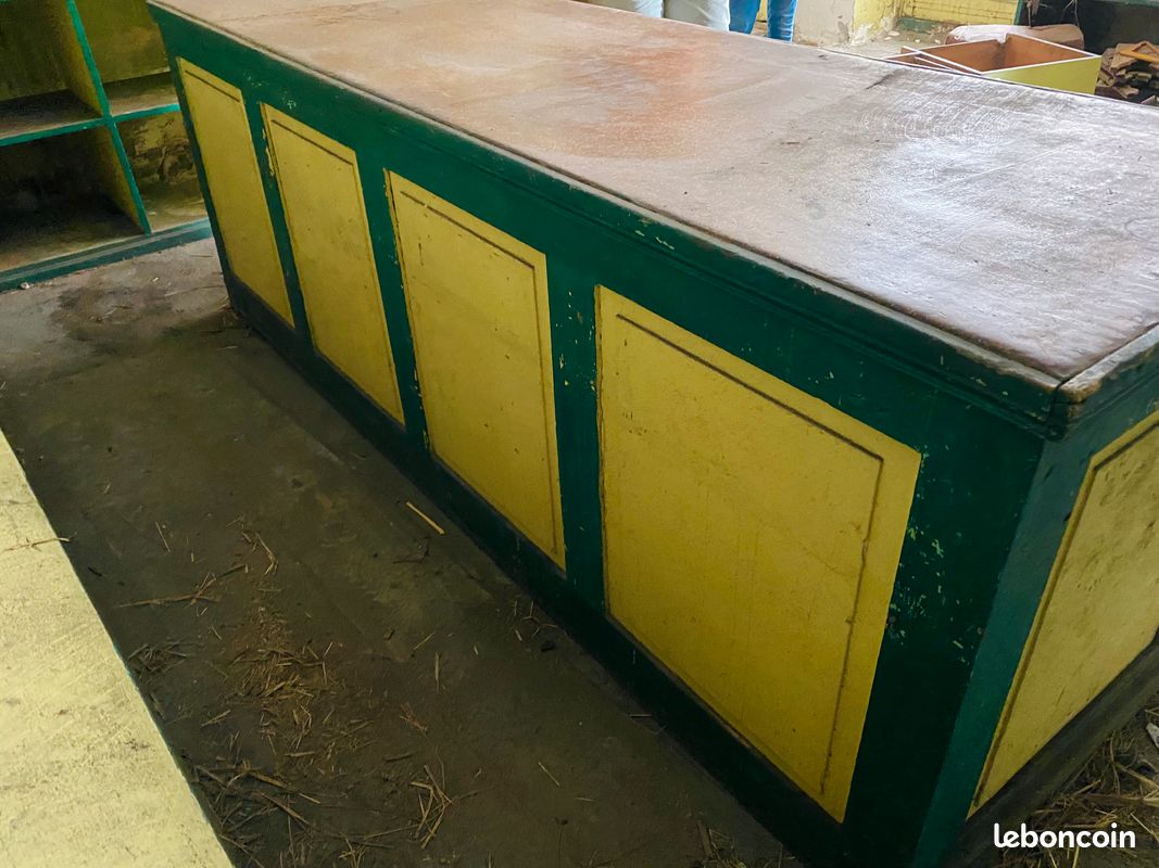 Meuble de métier ancien comptoir d’épicerie - Vintage (image 1)