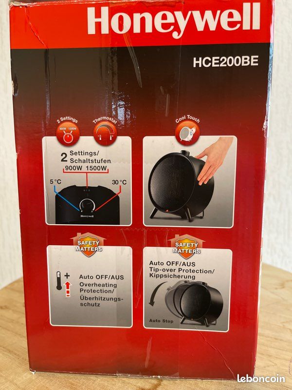 Honeywell Chauffage céramique rond 1500w (image 2)