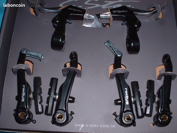 Leviers De Frein VTT VBRAKE RADIUS Noirs (coffret Complet) - Aluminium - Neuf