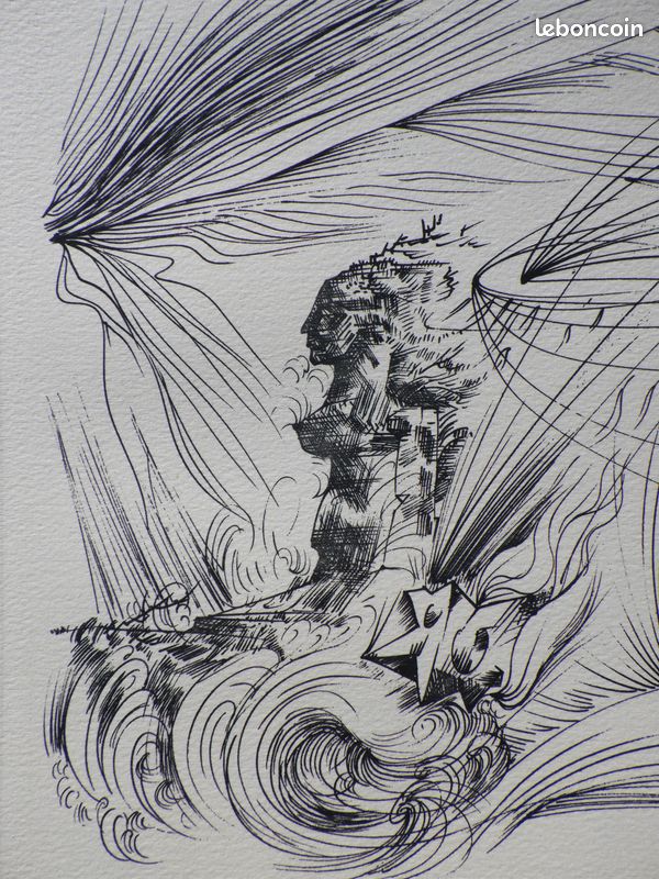 André MASSON : Le temps qui court, Gravure signée, 1951 #CERTIFICAT (image 3)