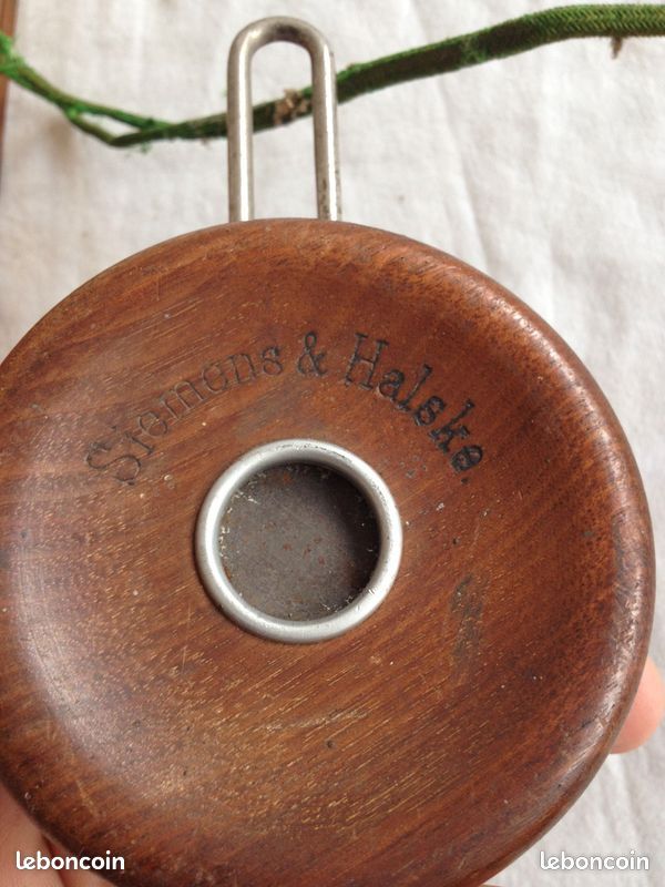 Ancien téléphone en bois écouteur Siemens & Halske année 1900 (image 14)
